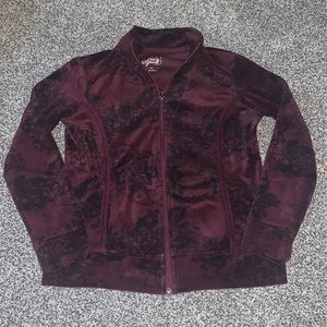 Velour Maroon Jacket